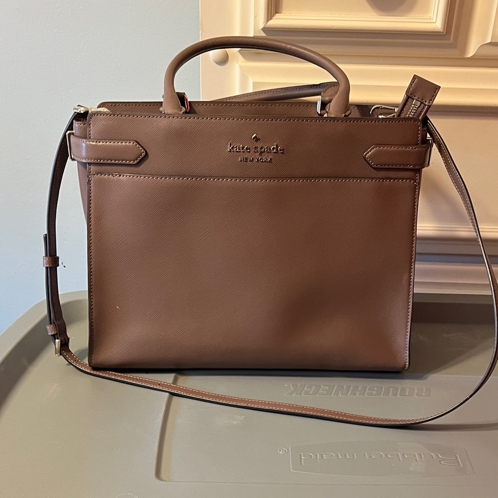 Kate Spade Tan Leather Messenger Bag